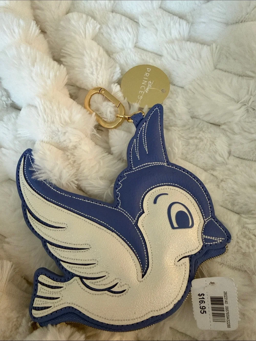 Disney Princess Snow White Blue and Cream Coin Pouch Bag Charm - Picture 1 of 4